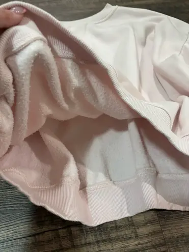 SKIMS cotton fleece classic crewneck in barely pink