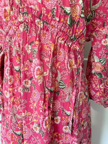 MISA Los Angeles Johanna Pink Floral Midi Dress