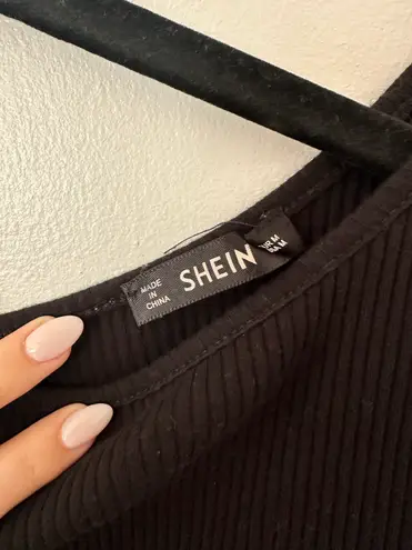 SheIn One Shoulder Black Top