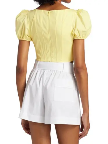 STAUD Eliza Puff Sleeve Corset Top