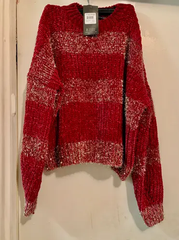 Haute Rogue NWT Metallic Chenille Sweater