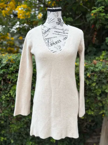 Helmut Lang wool and cashmere Tunic sweater in tusk (beige) size S small - Image 3