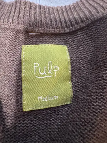 Women's moca sleeveless button up Shirt tail vest M Brown Size M