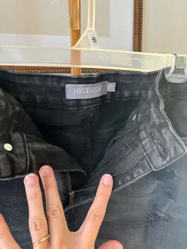 Just USA Women’s Black Denim Shorts | size 27