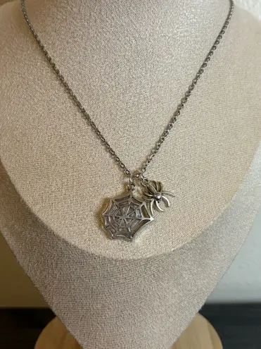 Handmade Spider/Spider Web Necklace