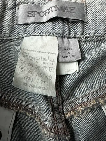 MaxSport Y2K by Max Mara Denim Cuff Jeans Sz 10 made in Rumania Brand New