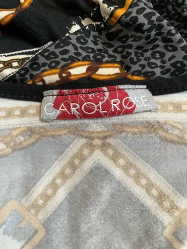 Carol Rose Y2K Black and White floral Patterned Blouse