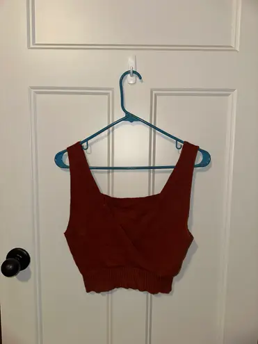 Thread and Supply XS extra small deep orange deep red burgundy top 