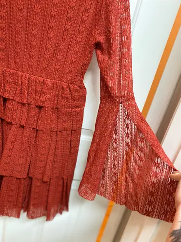 Chelsea & Violet Rust Red Lace Dress