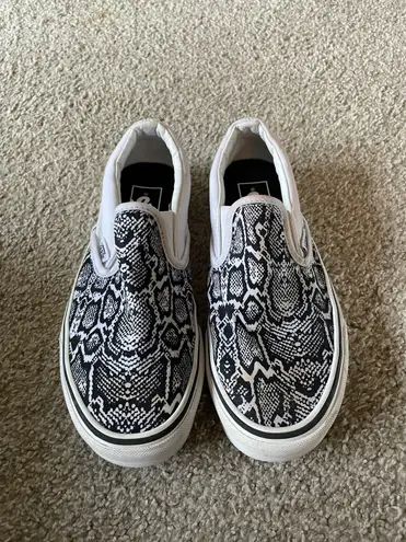 Vans Snakeskin Slip On Shoes