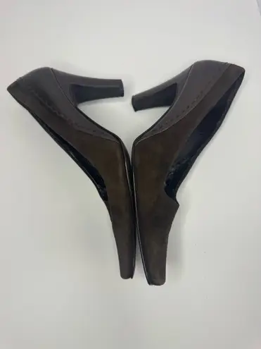Linea Paolo Brown Suede Heels Size 7.5M