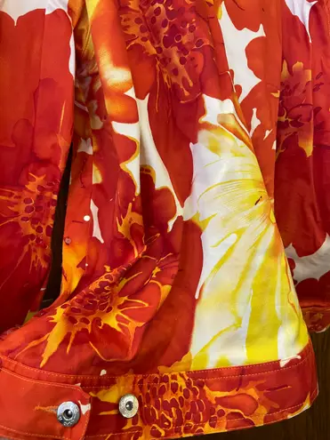 Diane Gilman Rare Floral Sequin Embellished Vibrant Jacket 1X