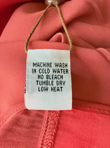 XCVI Coral Cold Shoulder Tunic Dress Rayon Flowing Bell Sleeve Designer New