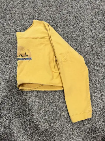 Cropped Crewneck Yellow Size none