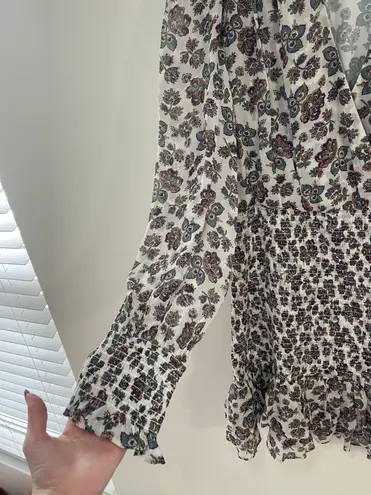 Veronica Beard Saera Smocked Floral Minidress