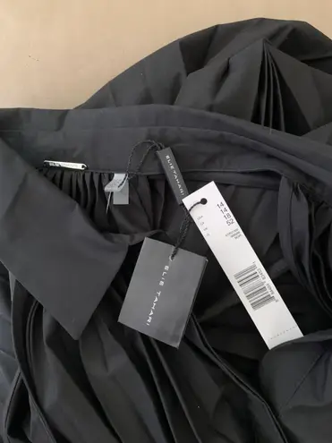 Elie Tahari Pleated Fit & Flare Belted Halter Midi-Dress