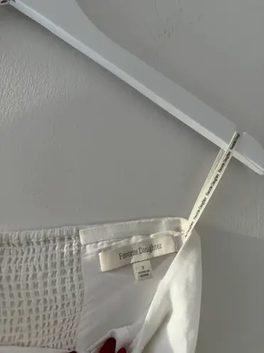 Favorite Daughter White Strapless Linen Dress