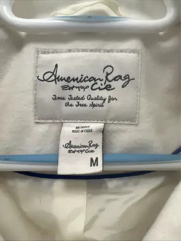 American Rag Cie Ivory Peacoat Jacket with Hood Size M – Elegant Winter Coat White Size M