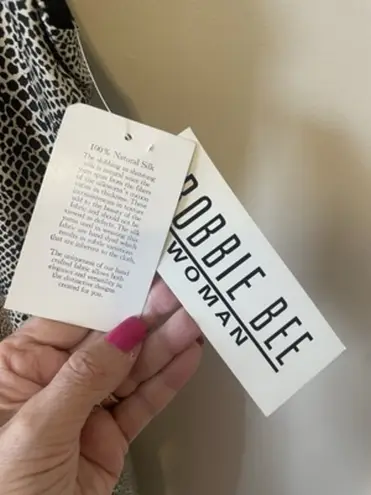 Robbie Bee 100% Silk Snakeskin Sleeveless Lined Shift Dress Womens Size 18 Luxur