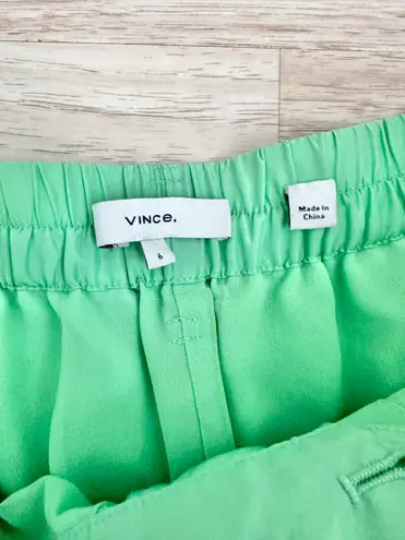 Peppermint minty green Highwaisted Drapey Silk Habotai Short in