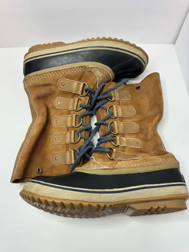Sorel Joan of Arctic Brown Suede Duck Winter Boots Size 9