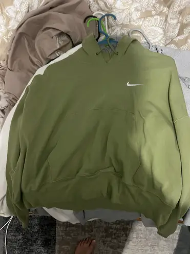 Nike Green Cropped Hoodie