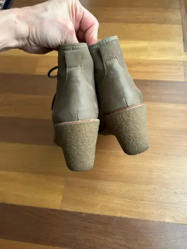 G.H. Bass &Co. Leather wedge ankle boot