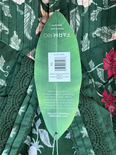 Farm Rio Green Pineapple Garden Blouse