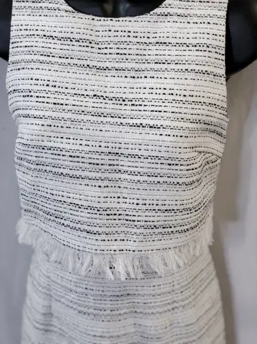 Karl Lagerfeld White Tweed Sheath Dress