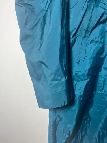 Patagonia Coat Teal Hooded Rain L Casual Outdoor *flawed