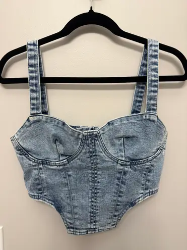 Denim Bustier Blue
