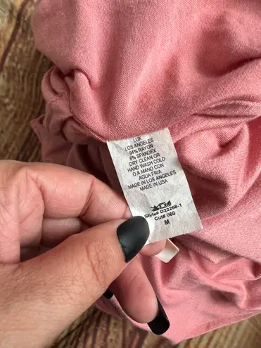 Lux LA Women Sleeveless Mock Neck Pink Bodycon Wrap Long Dress Size Medium