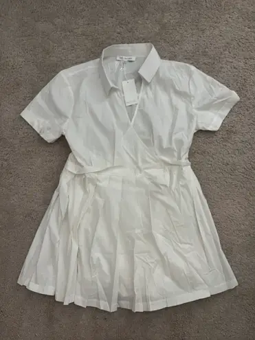 Sofie The label Pleated White Romper Dress Size L