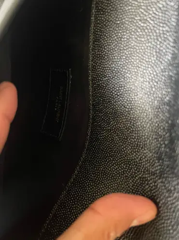 Saint Laurent YSL Leather Clutch Uptown Black