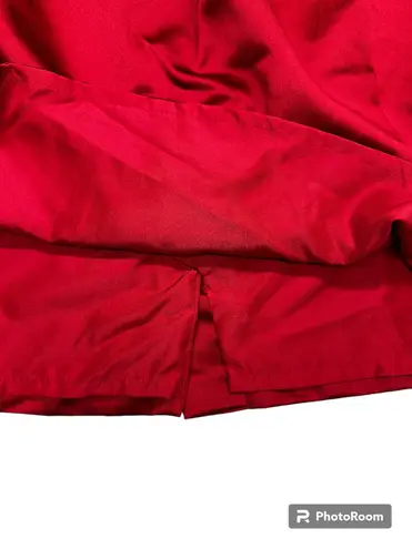 Alfred Angelo Claret Satin Strapless Dress (10)