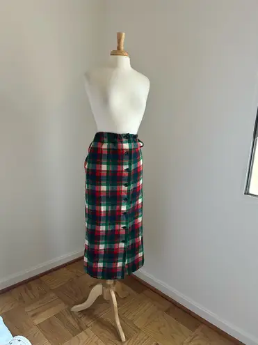 Pendleton Vintage Wool Christmas Tartan Plaid Pencil Skirt