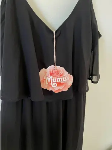 Show Me Your Mumu  Chiffon Wedding Formal Maxi Dress Black Size XXS NEW