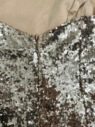 Lulus NWT Lulu’s ‘Bring It’ Rose Gold Sequin Body-con Mini Dress- Size Small