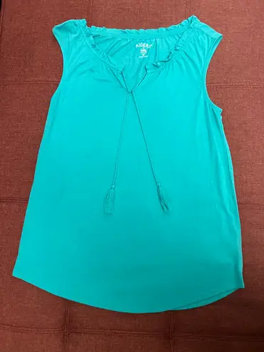 Riders By Lee Aqua Sleeveless Top - Medium