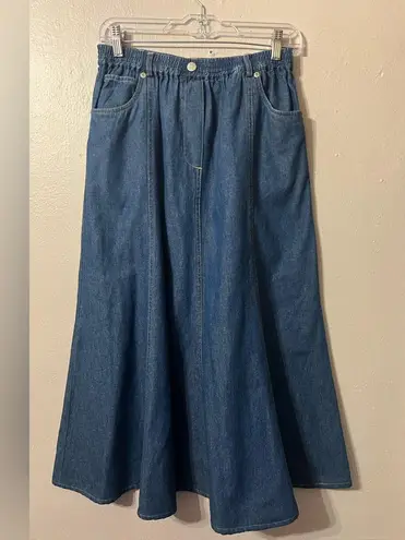 Susan Bristol Vintage 100% cotton denim skirt size small