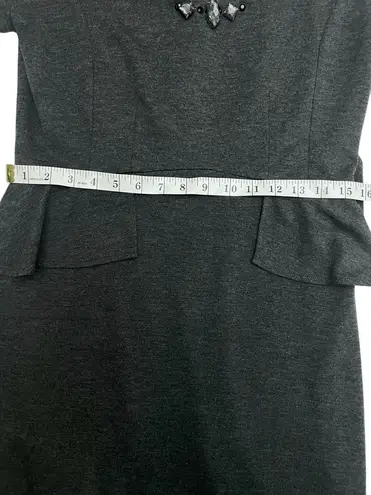 Danny & Nicole Charcoal Gray Peplum Dress - Size 12 Elegant Formal & Office Wear