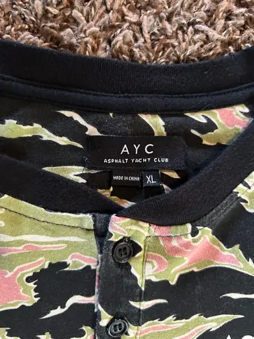 Long sleeve Henley shirt Green Size XL