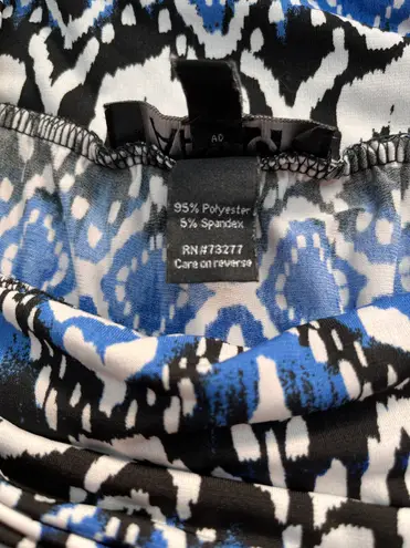 Apt. 9 Blue, Black & White Print Maxi Skirt