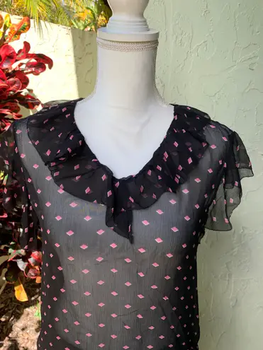 Levete Room LEVATE ROOM Chiffon Sheer Blouse