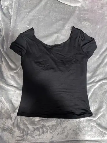 Backless Black Shirt Size M