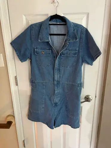 Denim summer romper Blue Size L