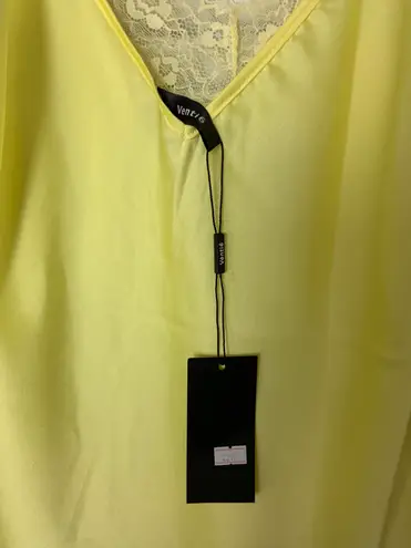 Venti6 Italy Yellow Silk Spaghetti Strap Camisole Size L