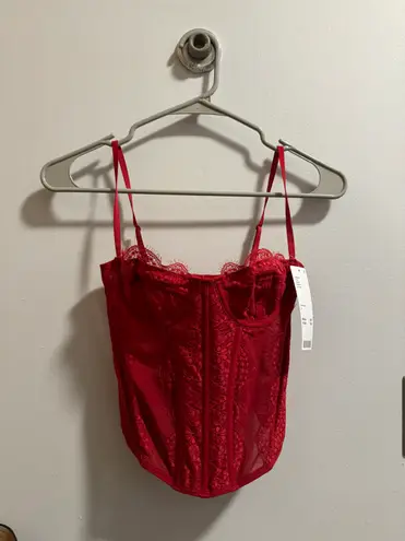 Urban Outfitters Red Corset Top