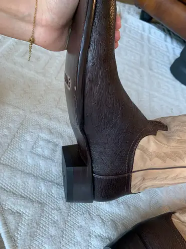 Tecovas smooth ostrich boots Brown Size 12