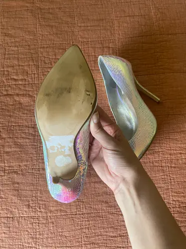 Dune London Iridescent Burst Snakeskin Stiletto Heels